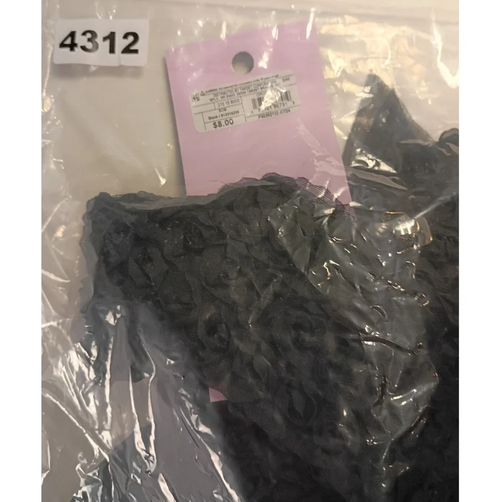 Wild Fable Black Hair Bow Clip Set Rosette Satin Fishnet Organza 3 Pack NWT